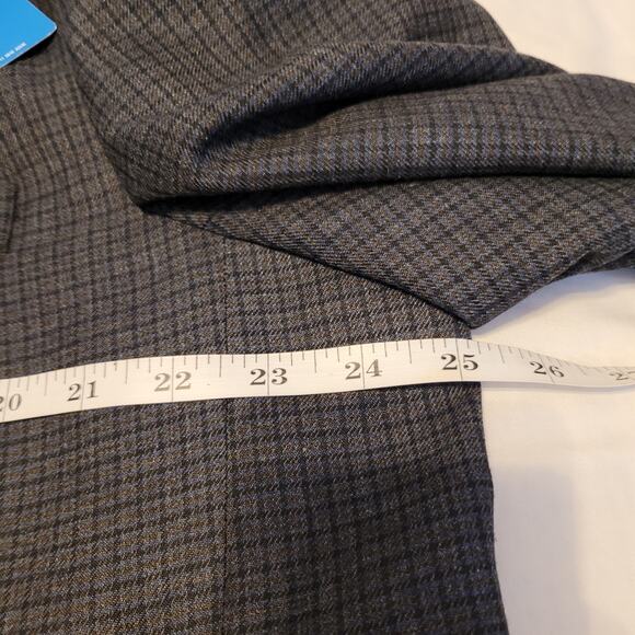 Haggar Blazer Mens 48L Navy Plaid Tailored Sport Coat Jacket Career Business New - Picture 12 of 16